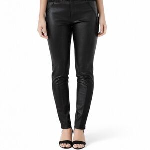 Donna Karan Collection Vintage Leather Panel Pants Size 6